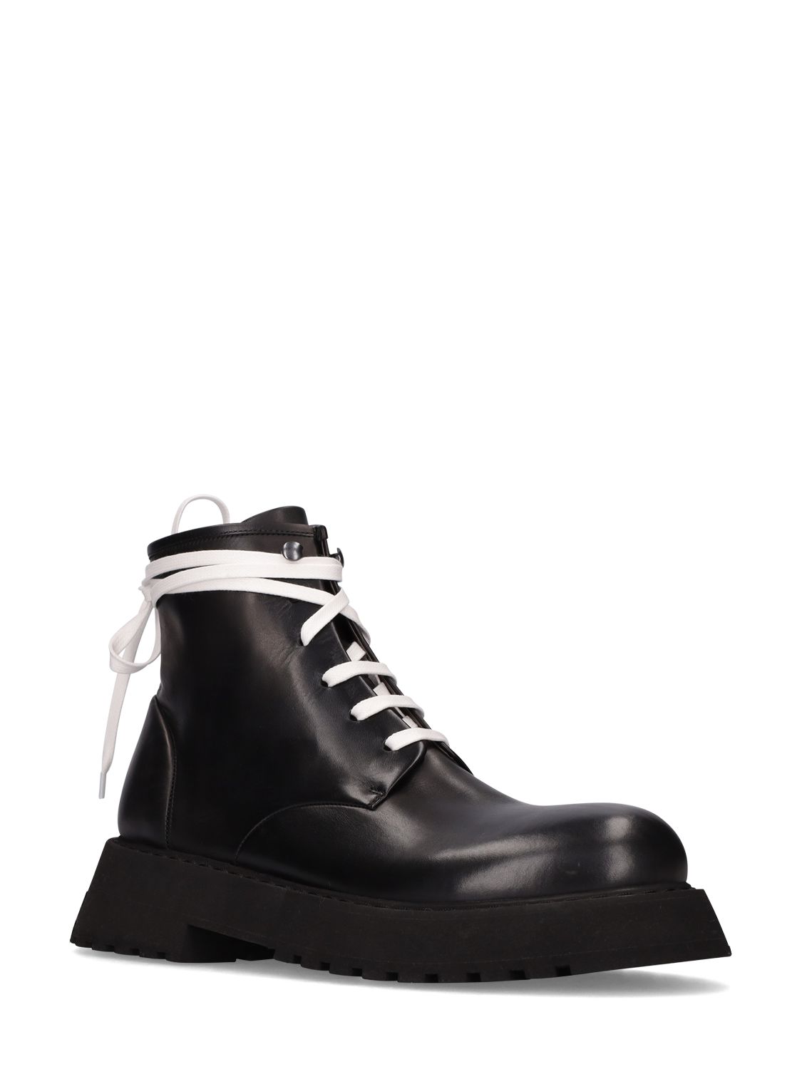 Shop Marsèll Micarro Leather Lace-up Boots In Black