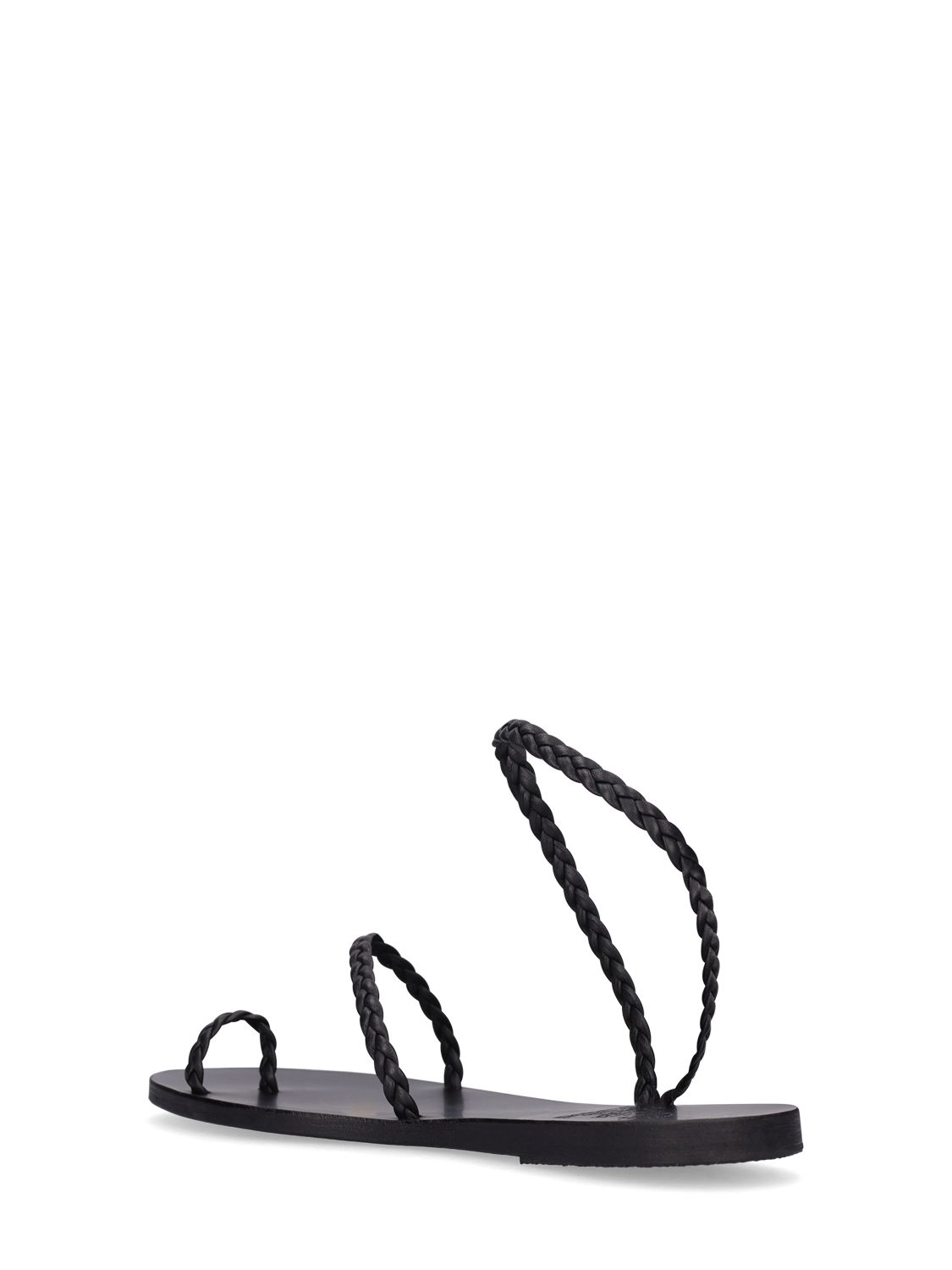 Shop Ancient Greek Sandals 10mm Eleftheria Leather Sandals In Schwarz