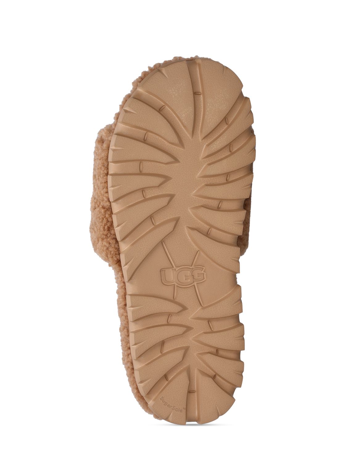 Shop Ugg 20mm Cozetta Curly Slides In Chestnut