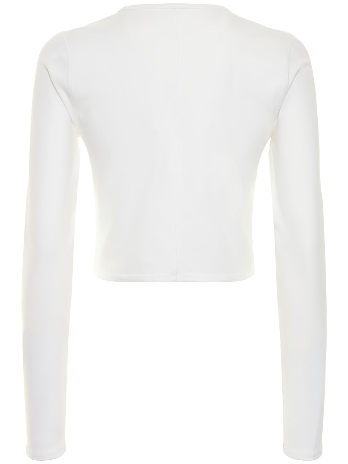 Shop Girlfriend Collective Reset Stretch Tech Crop Top In White