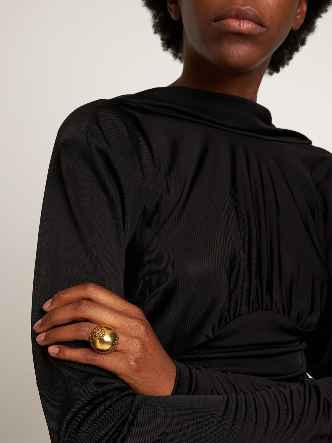 Crystal Egg Brass Ring