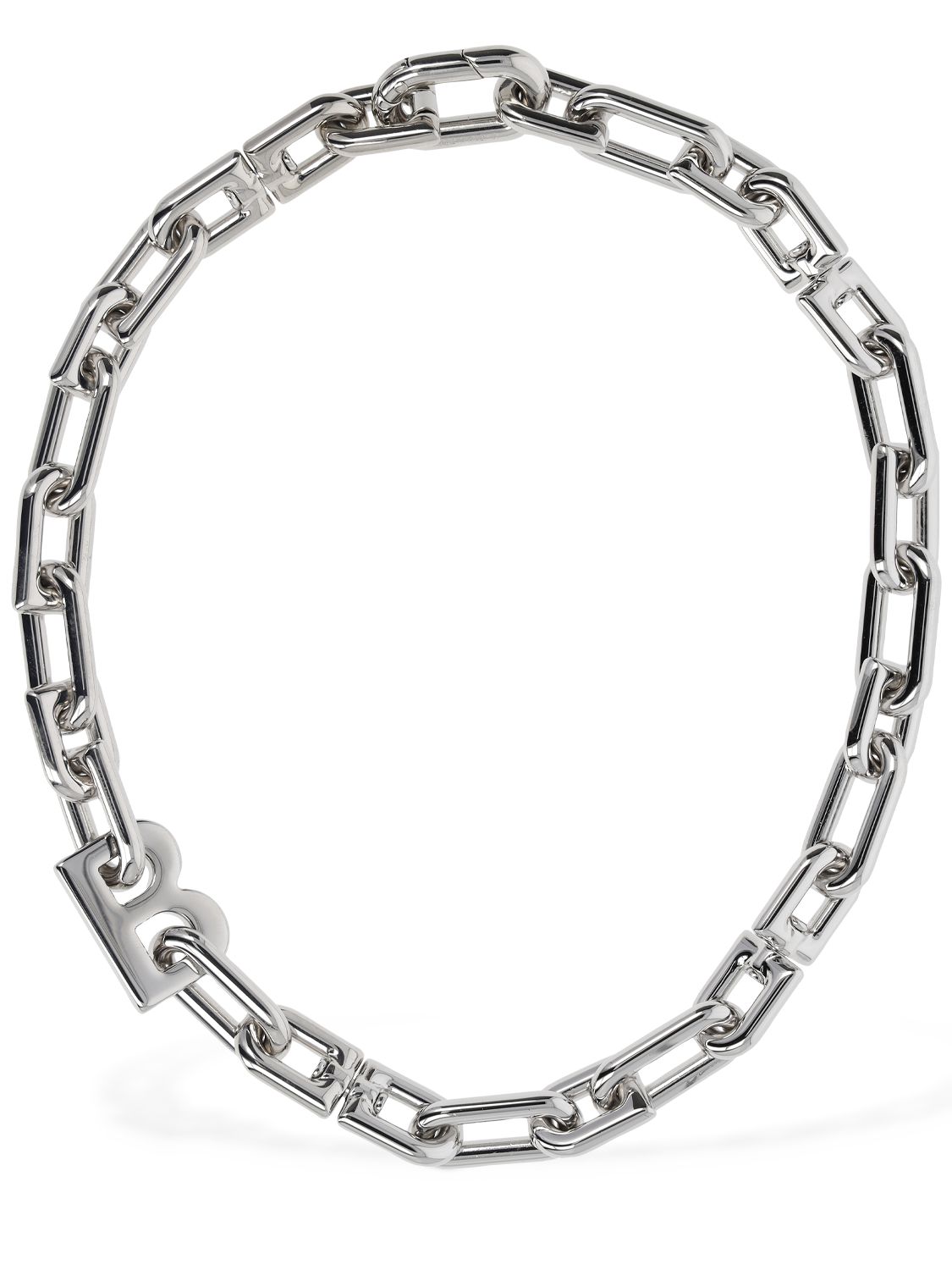 B Chain Thin Brass Necklace