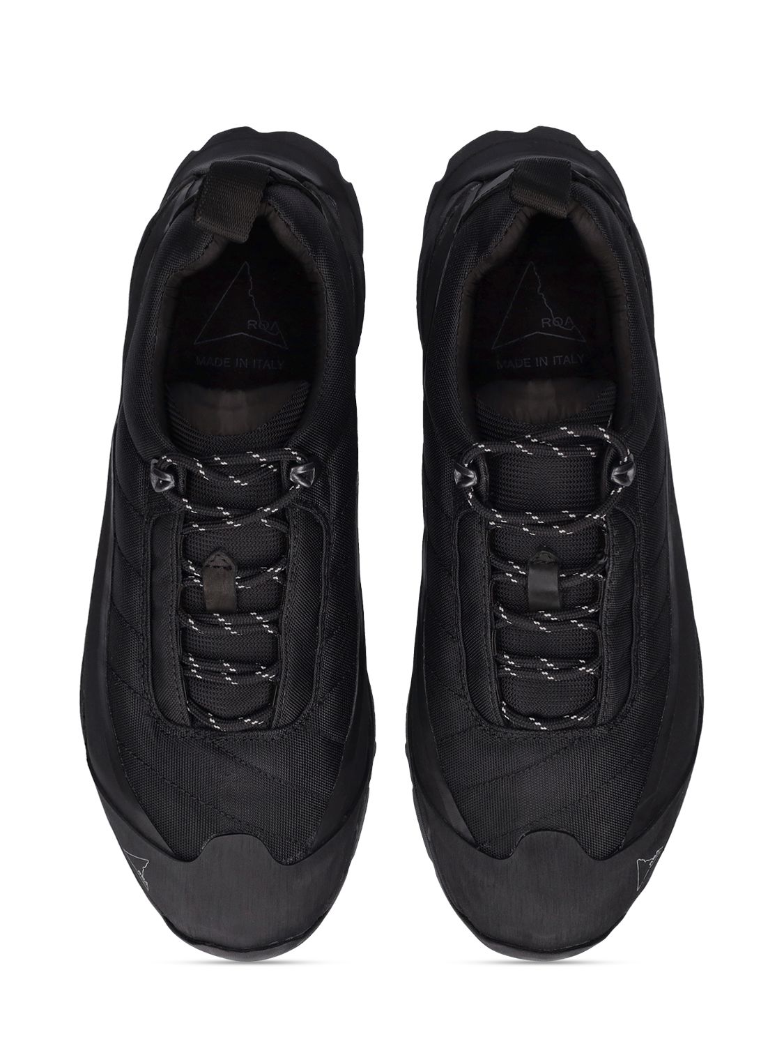 Shop Roa Katharina Tech & Leather Sneakers In Black