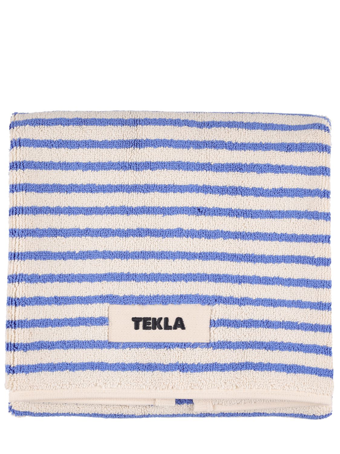 Tekla Coastal Stripes Bath Mat In 蓝色