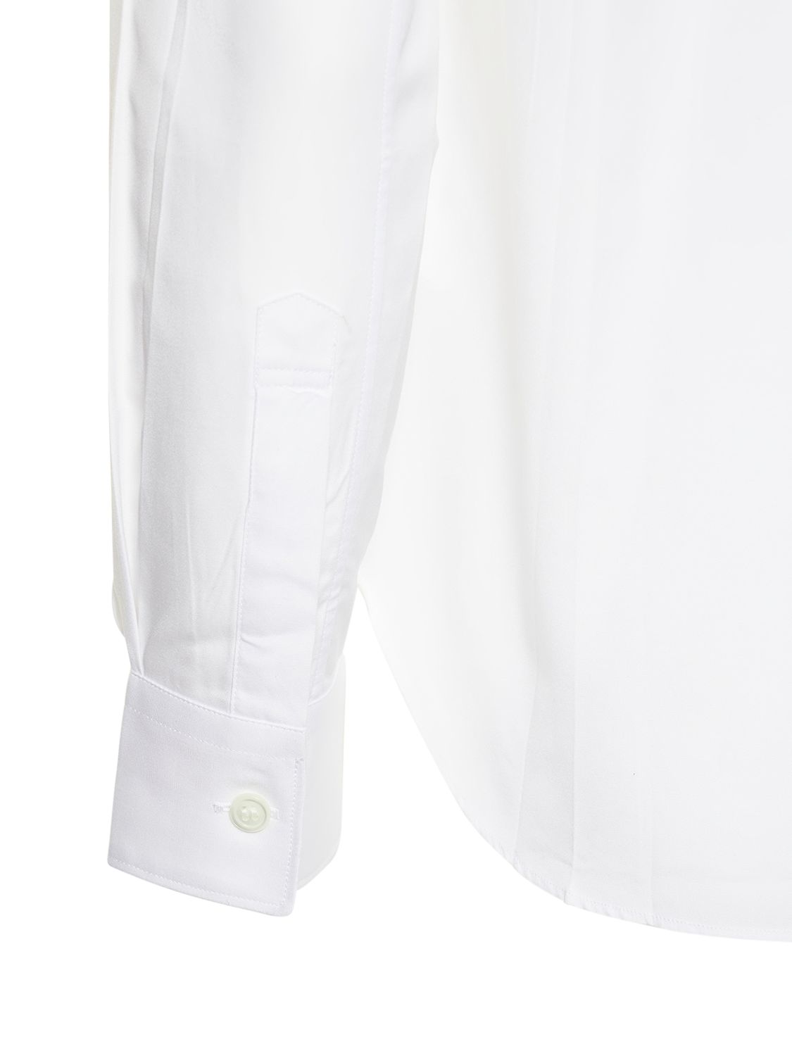 Shop Comme Des Garçons Play Logo Cotton Shirt In White