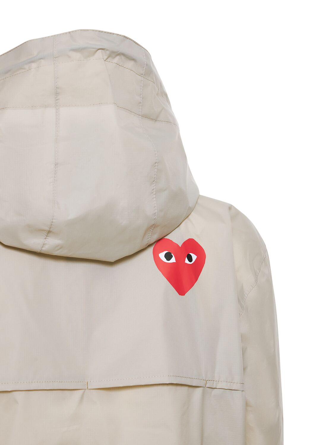 COMME DES GARÇONS PLAY LOGO NYLON HALF ZIP JACKET 