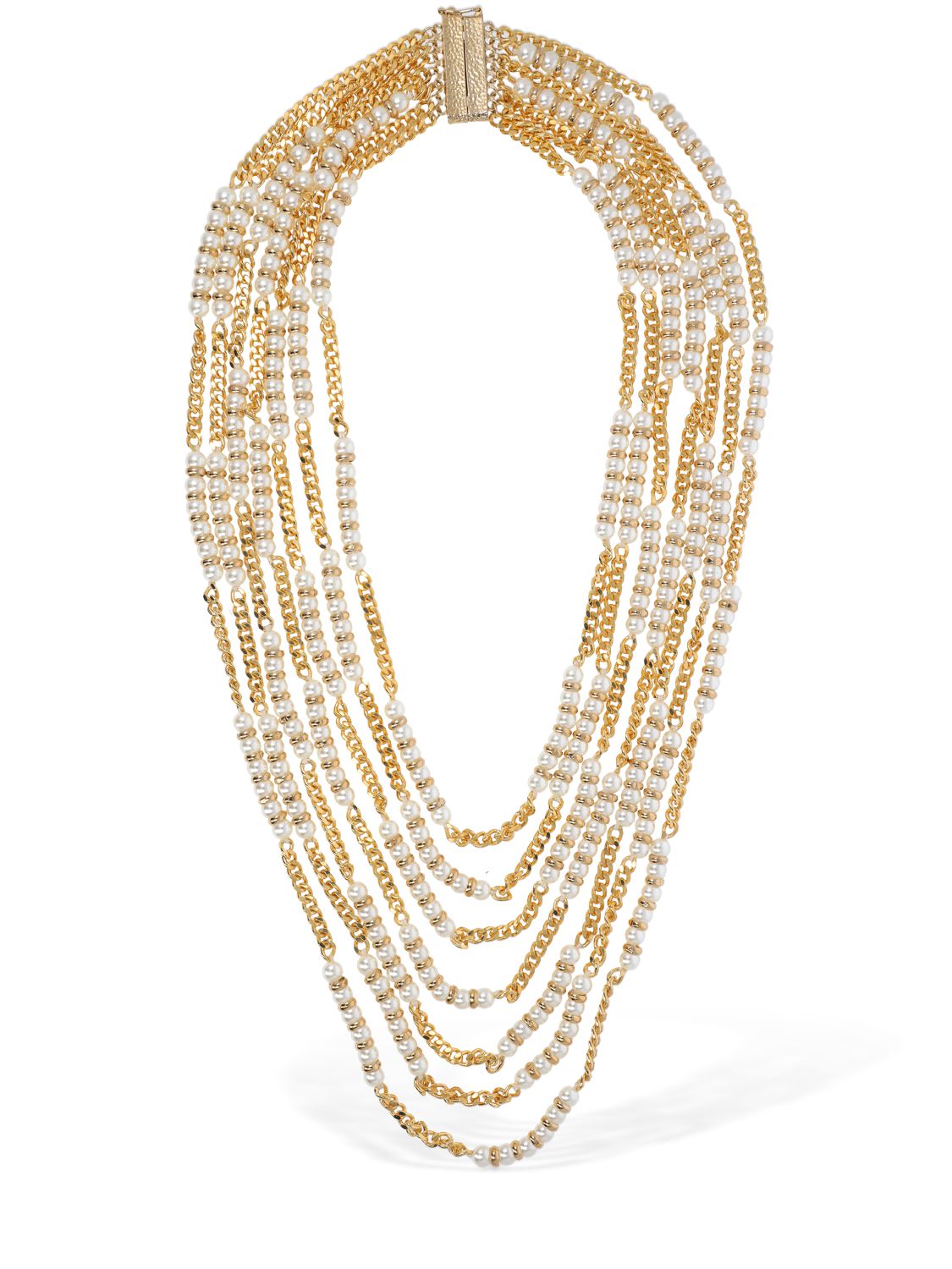 Flaminia Imitation Pearl Long Necklace