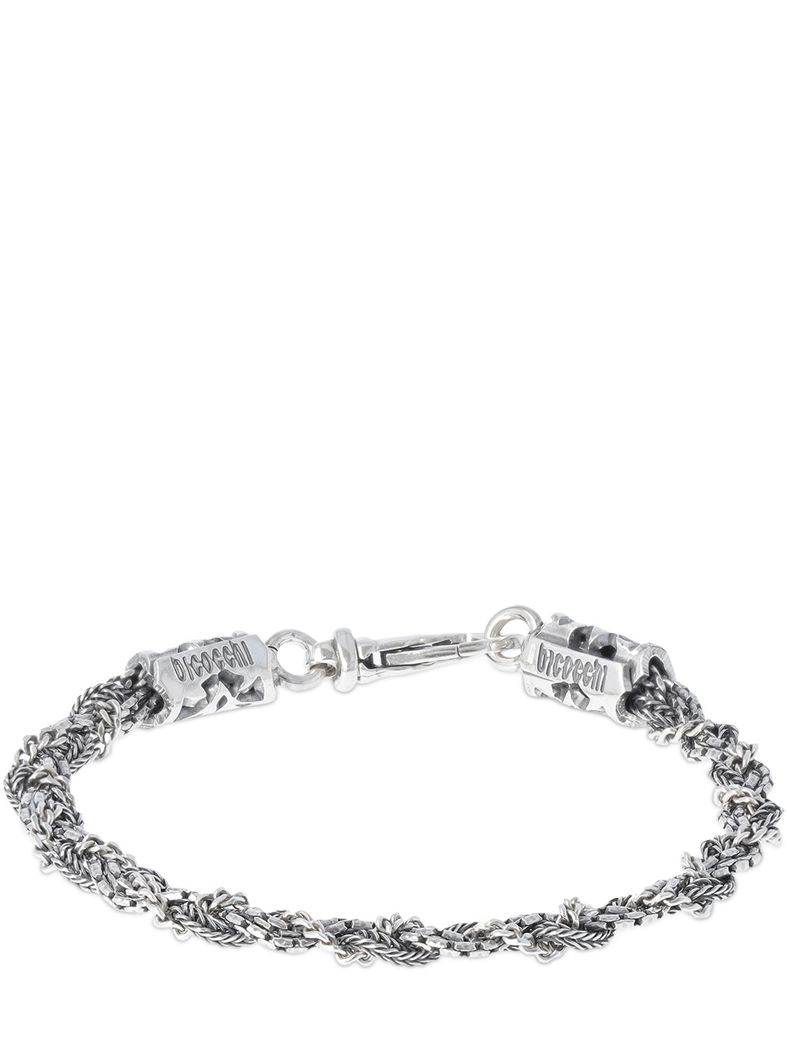 Engraved Braided Chain Bracelet