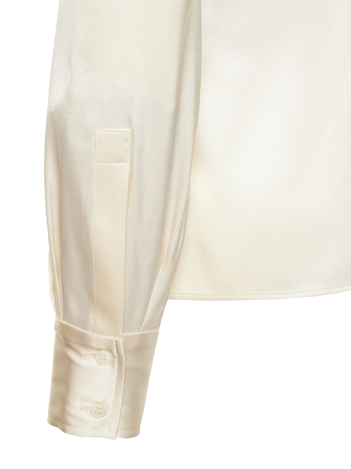 TOM FORD FITTED STRETCH SILK SATIN SHIRT 