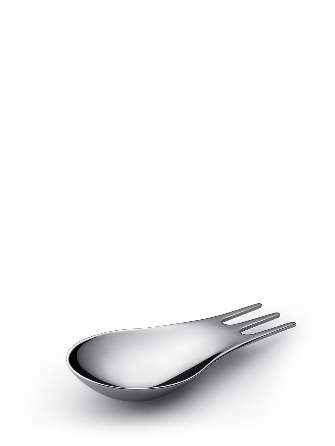 Shop Alessi Set Of 4 Moscardino Sporks In Silver