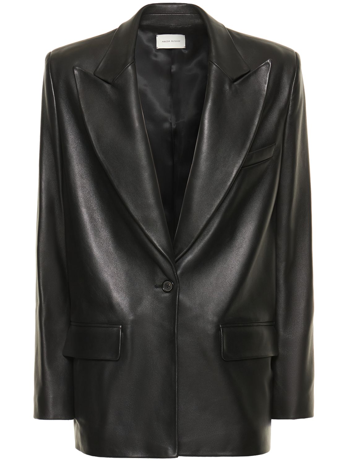 Oversize Tailored Leather Blazer