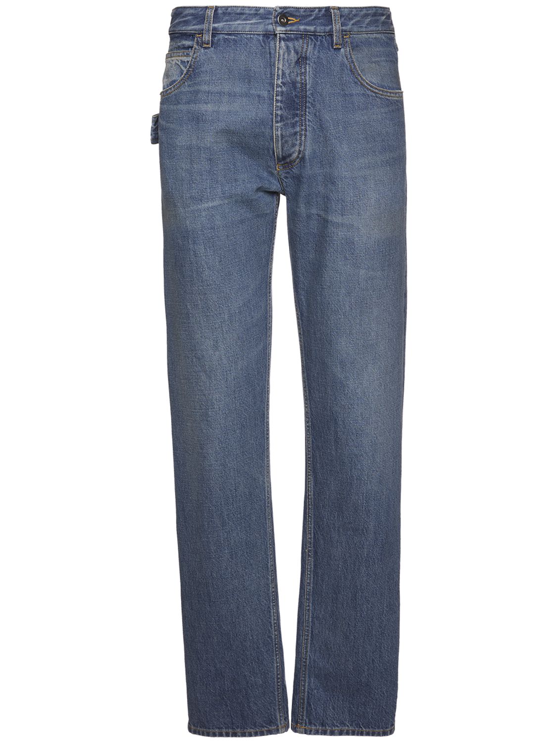 Medium Washed Straight Denim Jeans