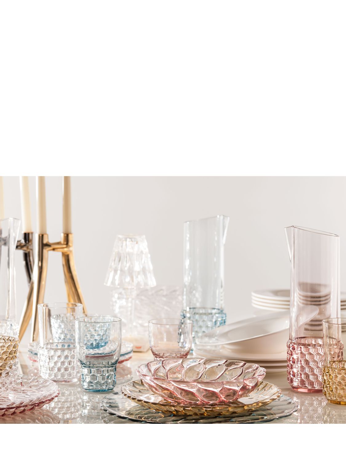 Kartell Jellies Long Drink 4-piece Glass Set In Blue