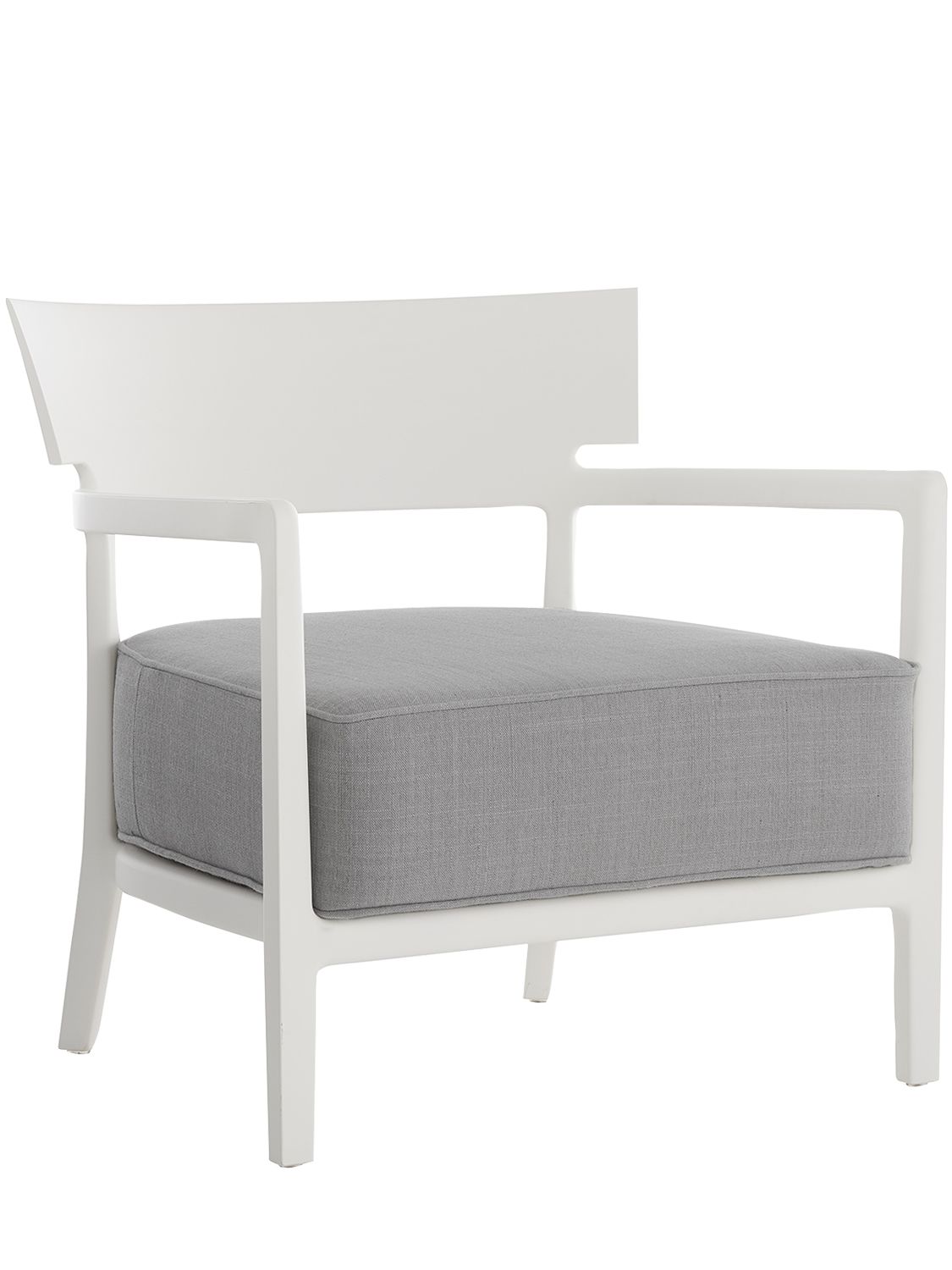 Shop Kartell Cara Outdoor Matte Chair In White-grey