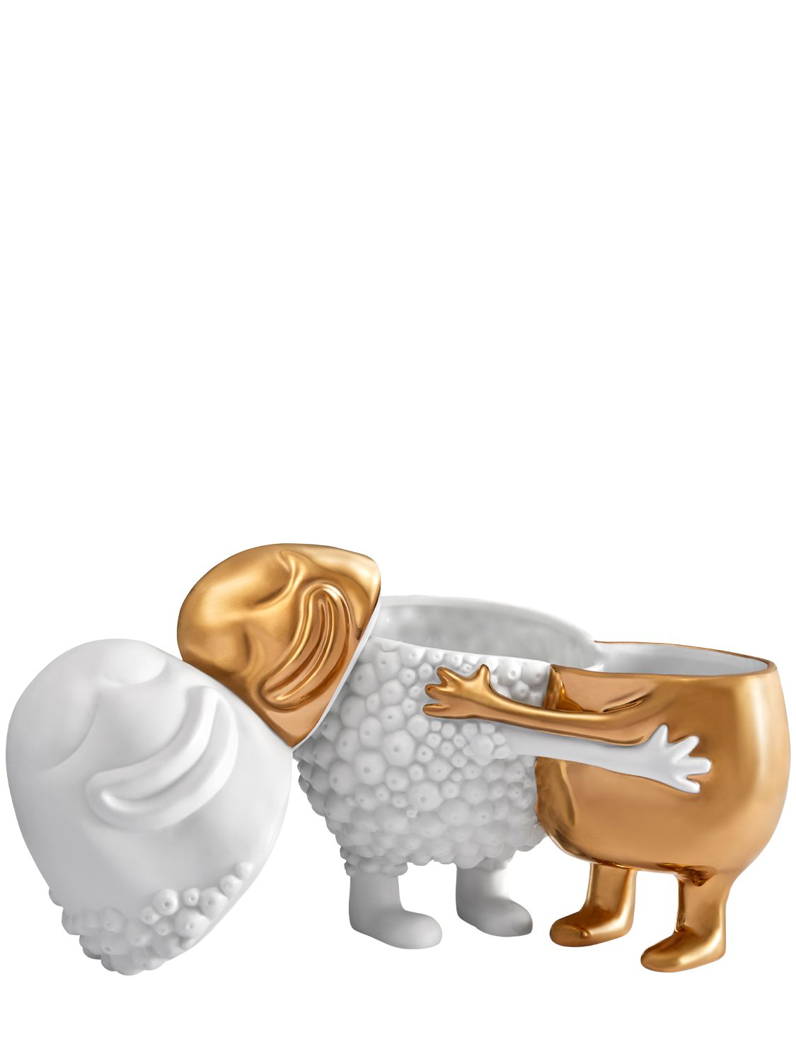 L'objet Haas Huggers Container In White/gold