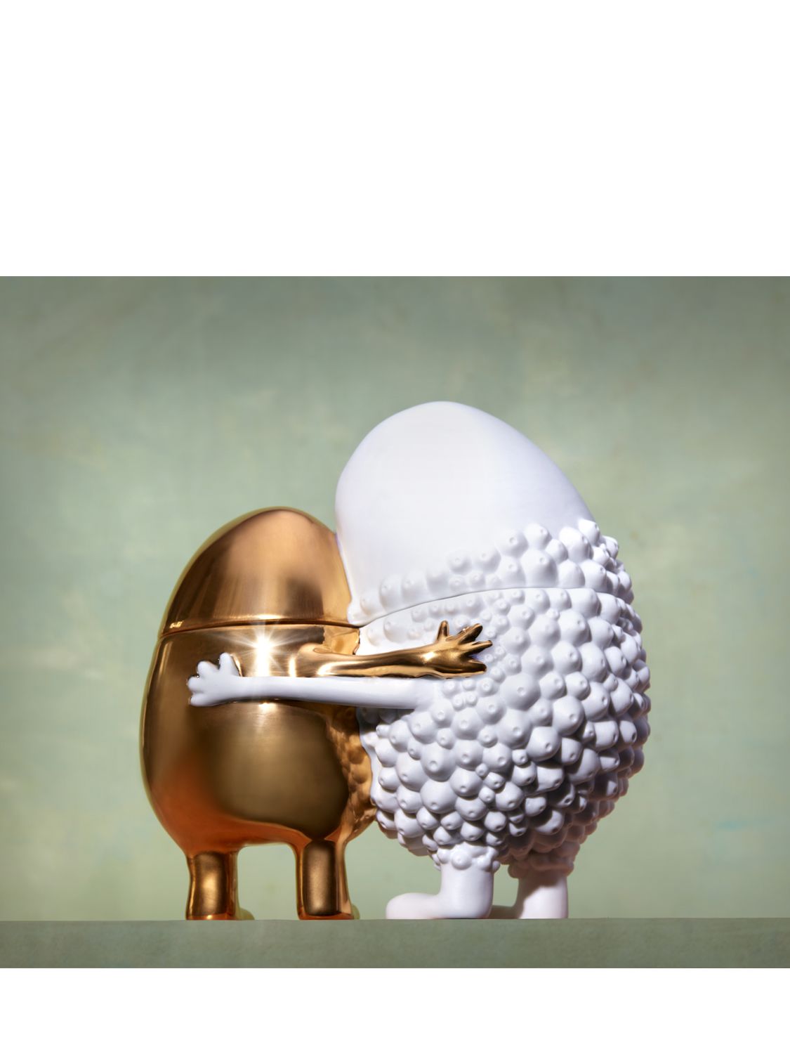L'objet Haas Huggers Container In White/gold