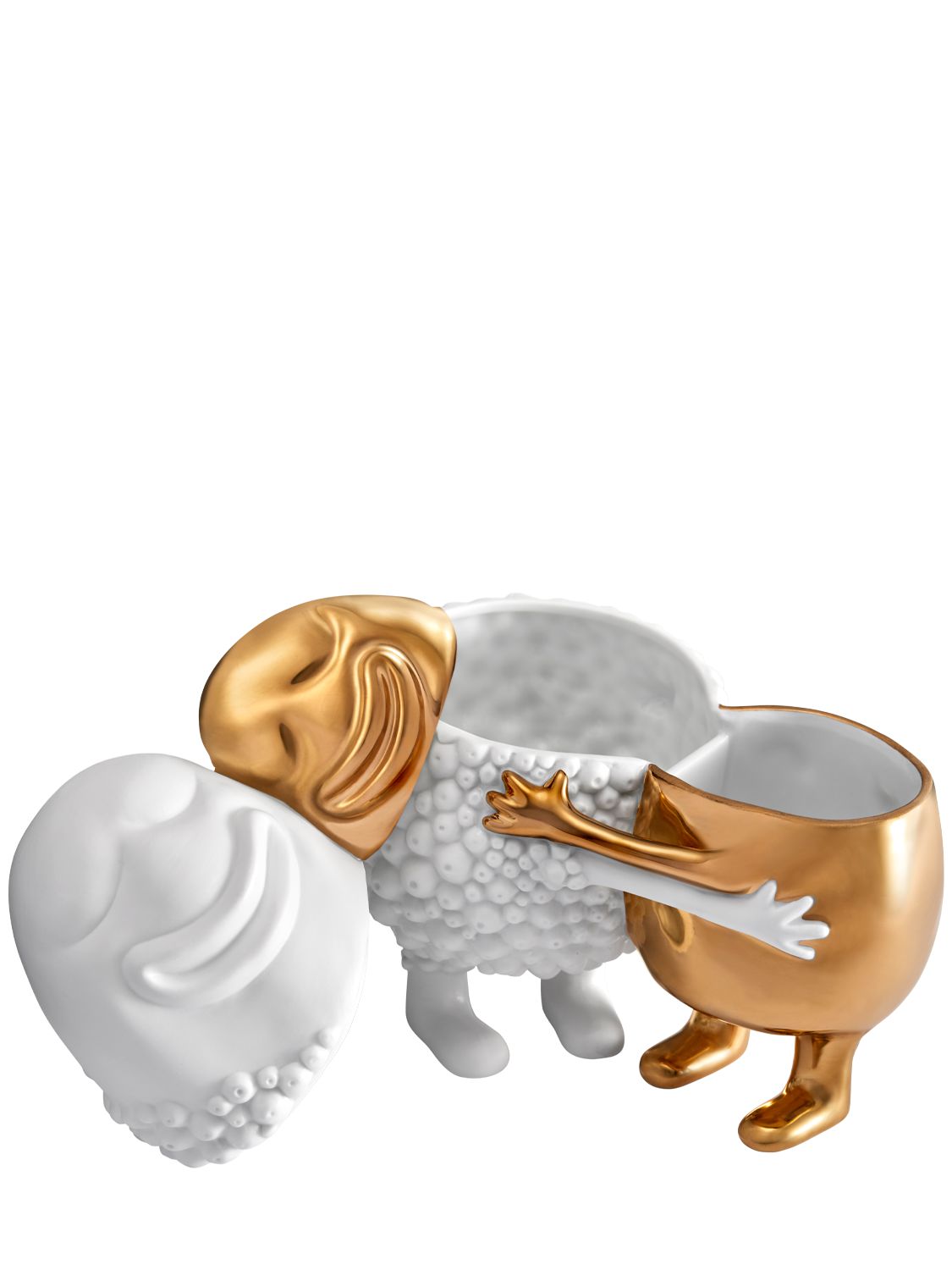 L'objet Haas Huggers Container In White/gold