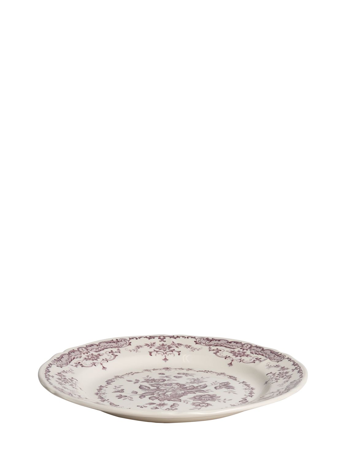 Shop Bitossi Home Set Of 6 Dinner Plates In White,violet