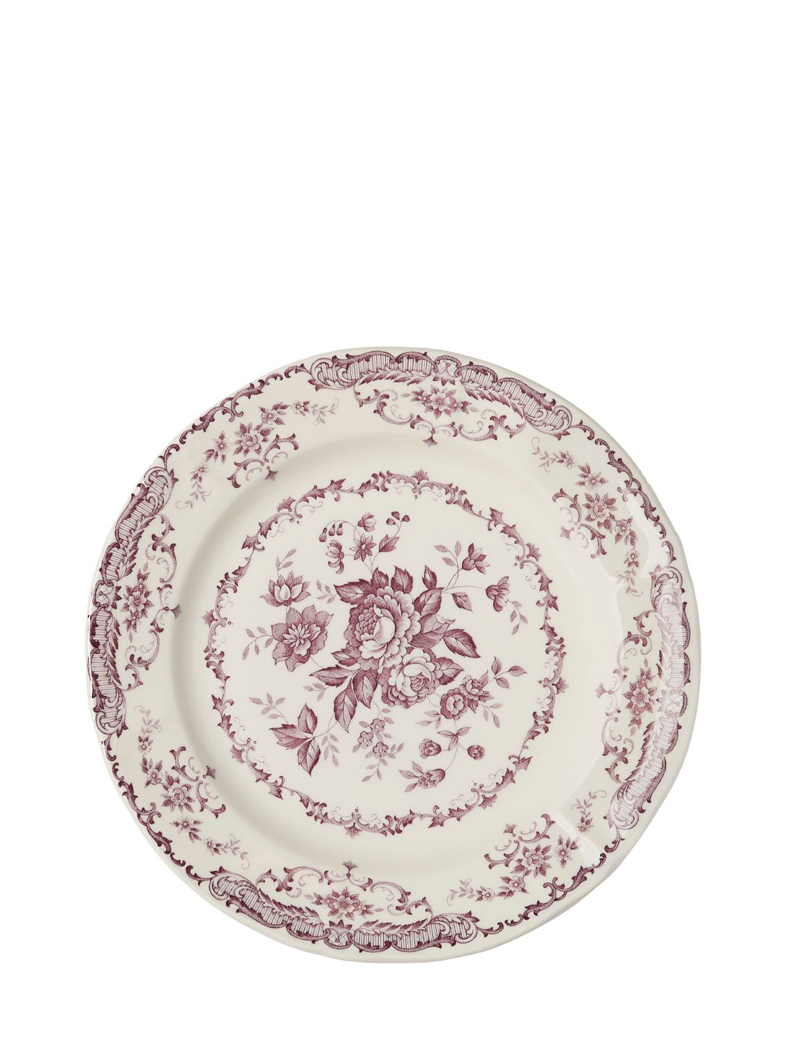 Bitossi Home Set Of 6 Dinner Plates In White,violet