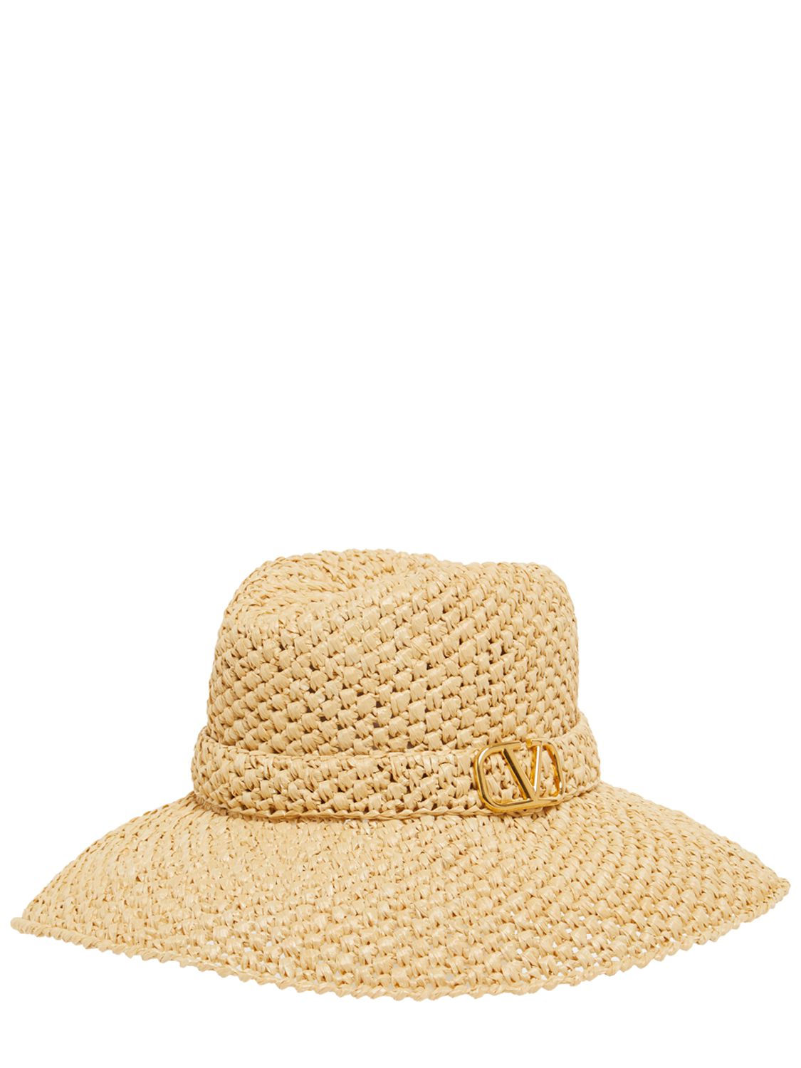 VALENTINO GARAVANI V Logo Signature Straw Hat | Smart Closet