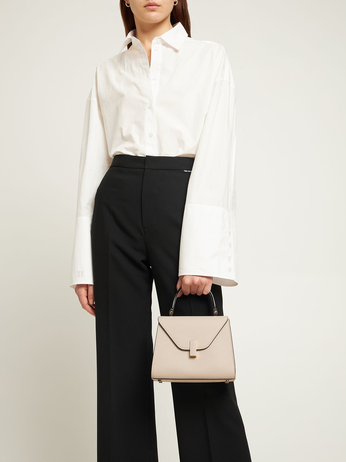 Mini Iside Grained Leather Bag