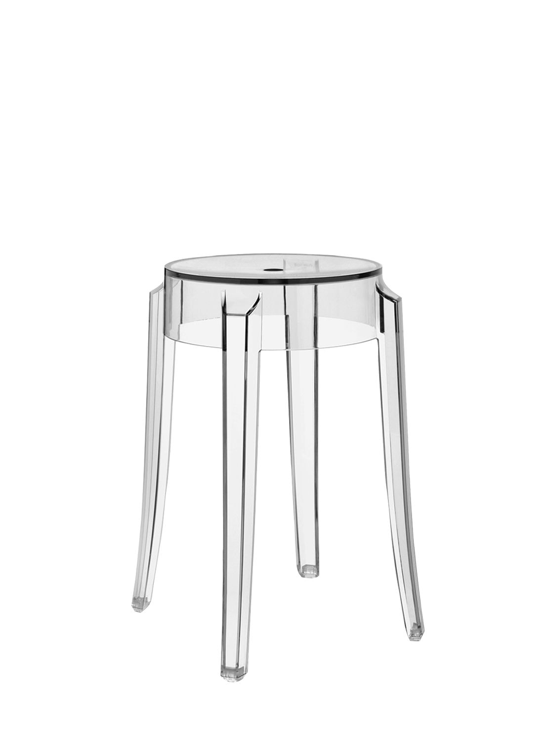 Kartell Set Of 2 Charles Ghost Stools In Transparent