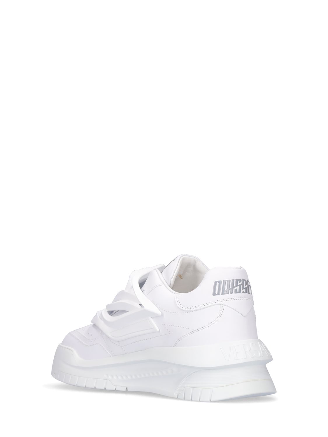 Versace Odissea Caged Rubber Medusa Sneakers In White
