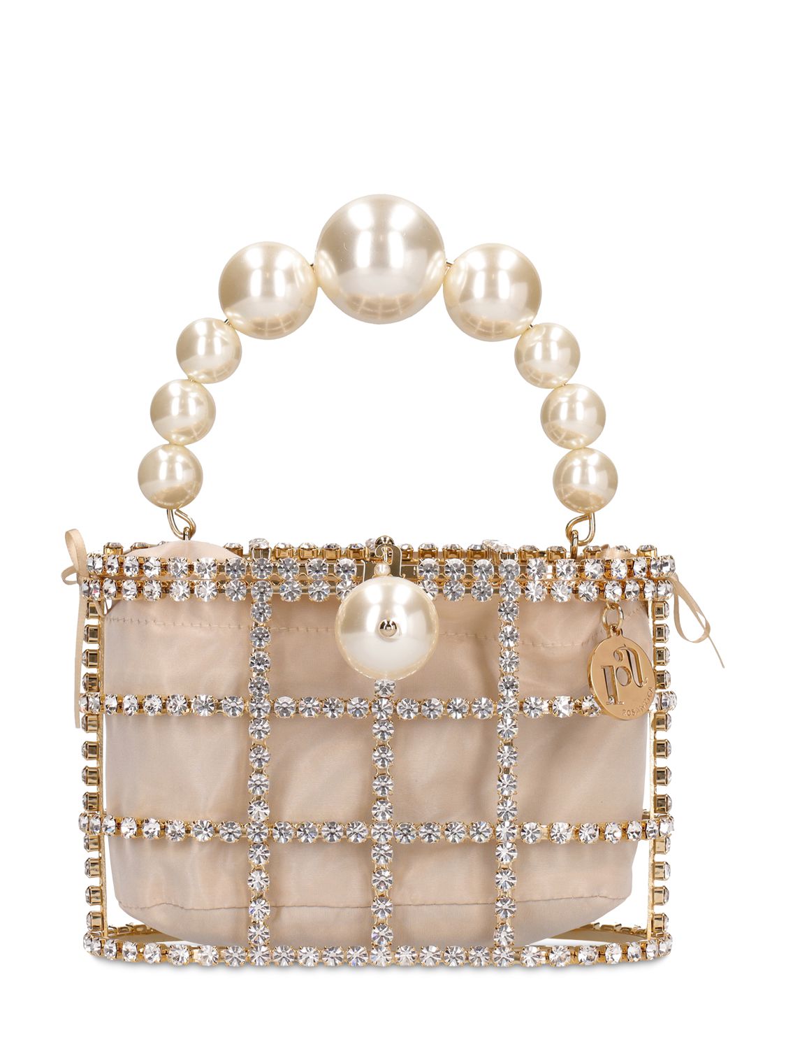 Holli Crystal & Pearl Box Top Handle Bag