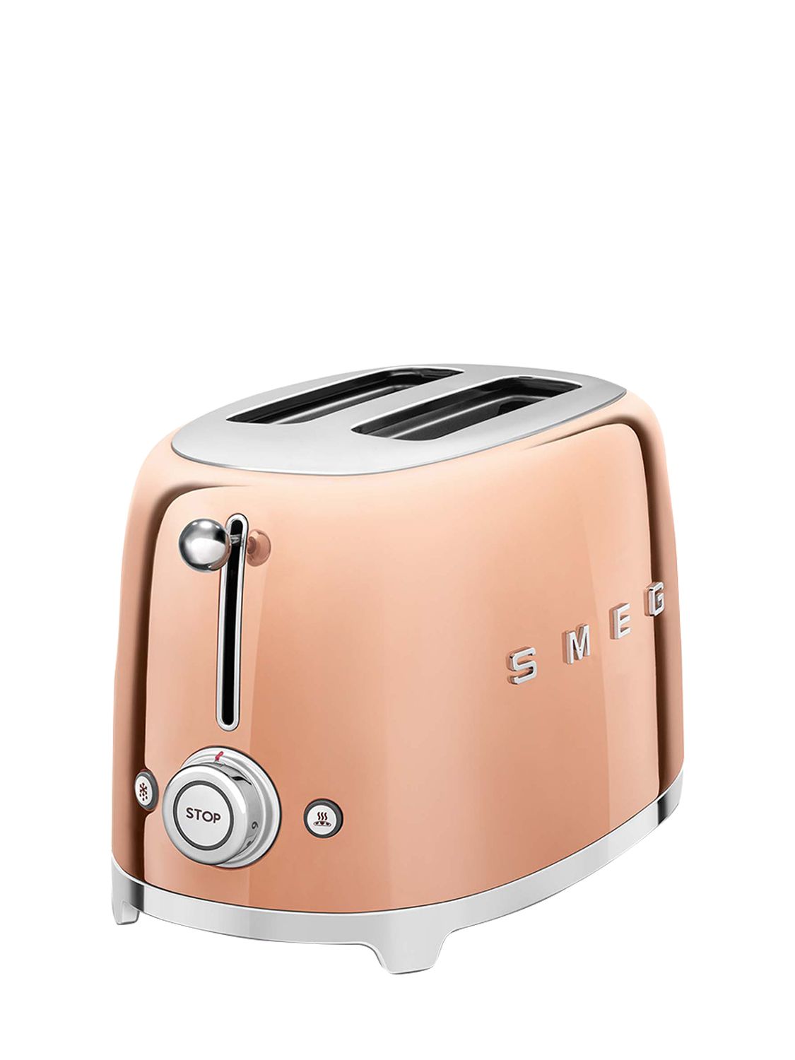 Shop Smeg Oro Rosa 2x2 Toaster In Rose Gold