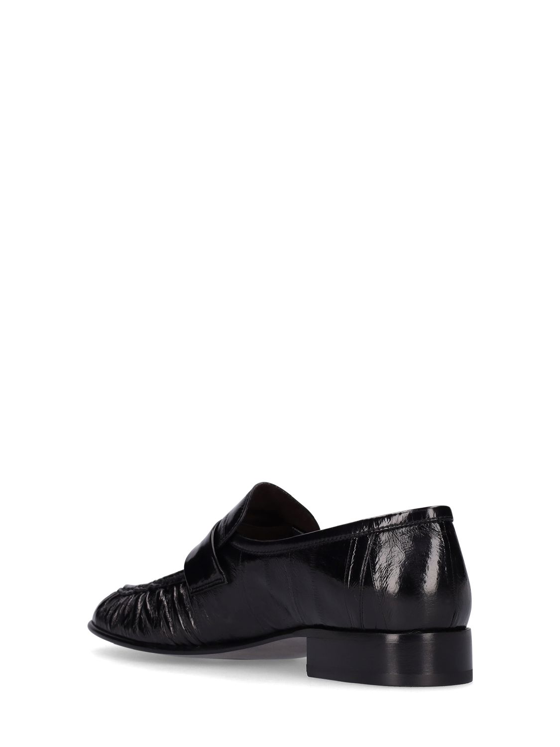 Shop The Row 25mm Soft Eel Leather Loafers In Schwarz