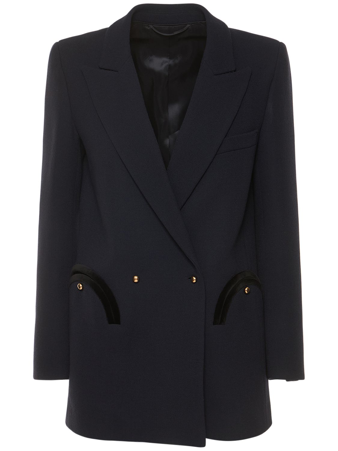 Shop Blazé Milano Resolute Everyday Wool Blazer In Blue