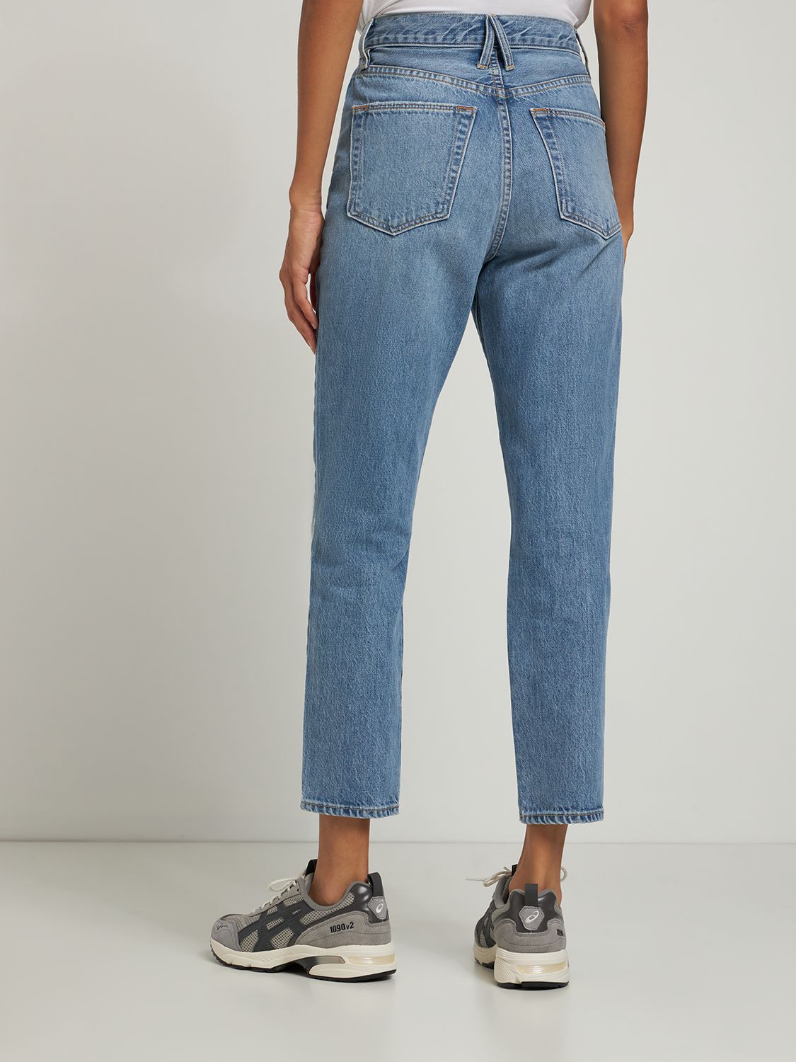 Shop Slvrlake Beatnick Ankle Straight Jeans In Light Blue