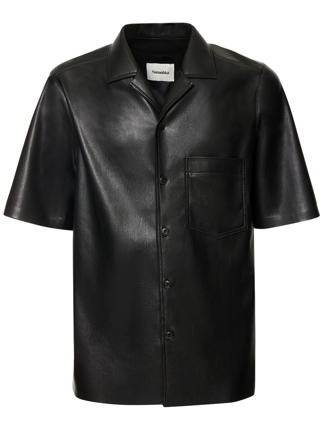 Faux Leather S/s Shirt