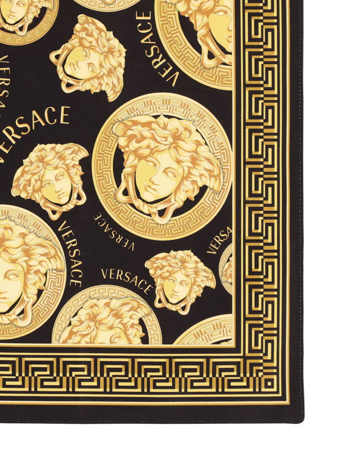 Versace Set Of 2 Medusa Amplified Tablemats In Black,gold