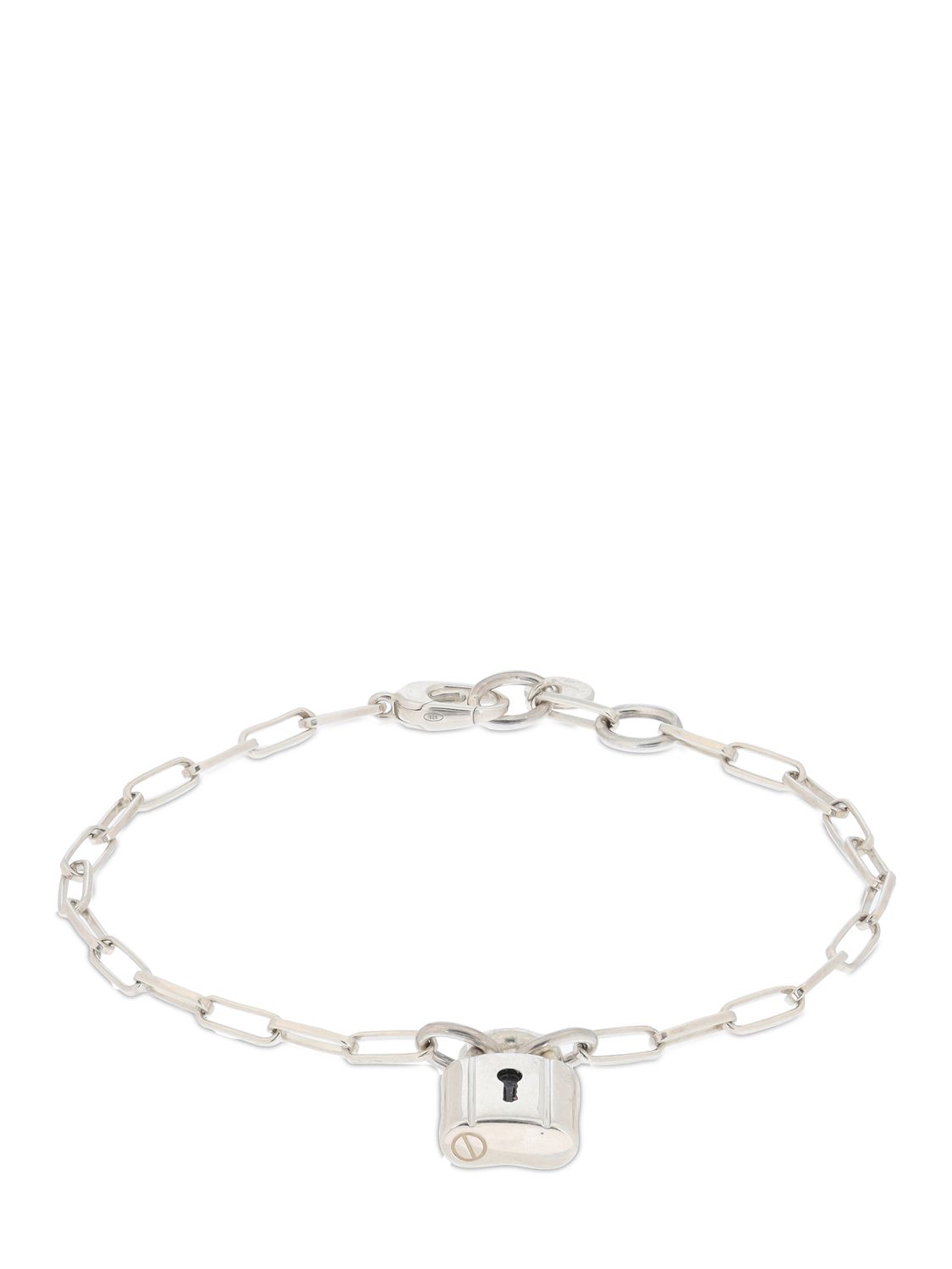 Silver Lock Chain Bracelet