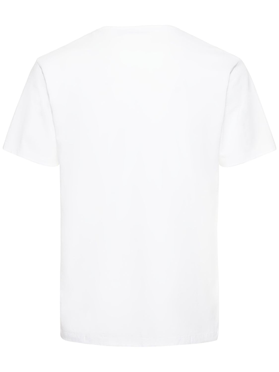 Shop Maison Kitsuné Fox Logo Cotton Jersey T-shirt In White