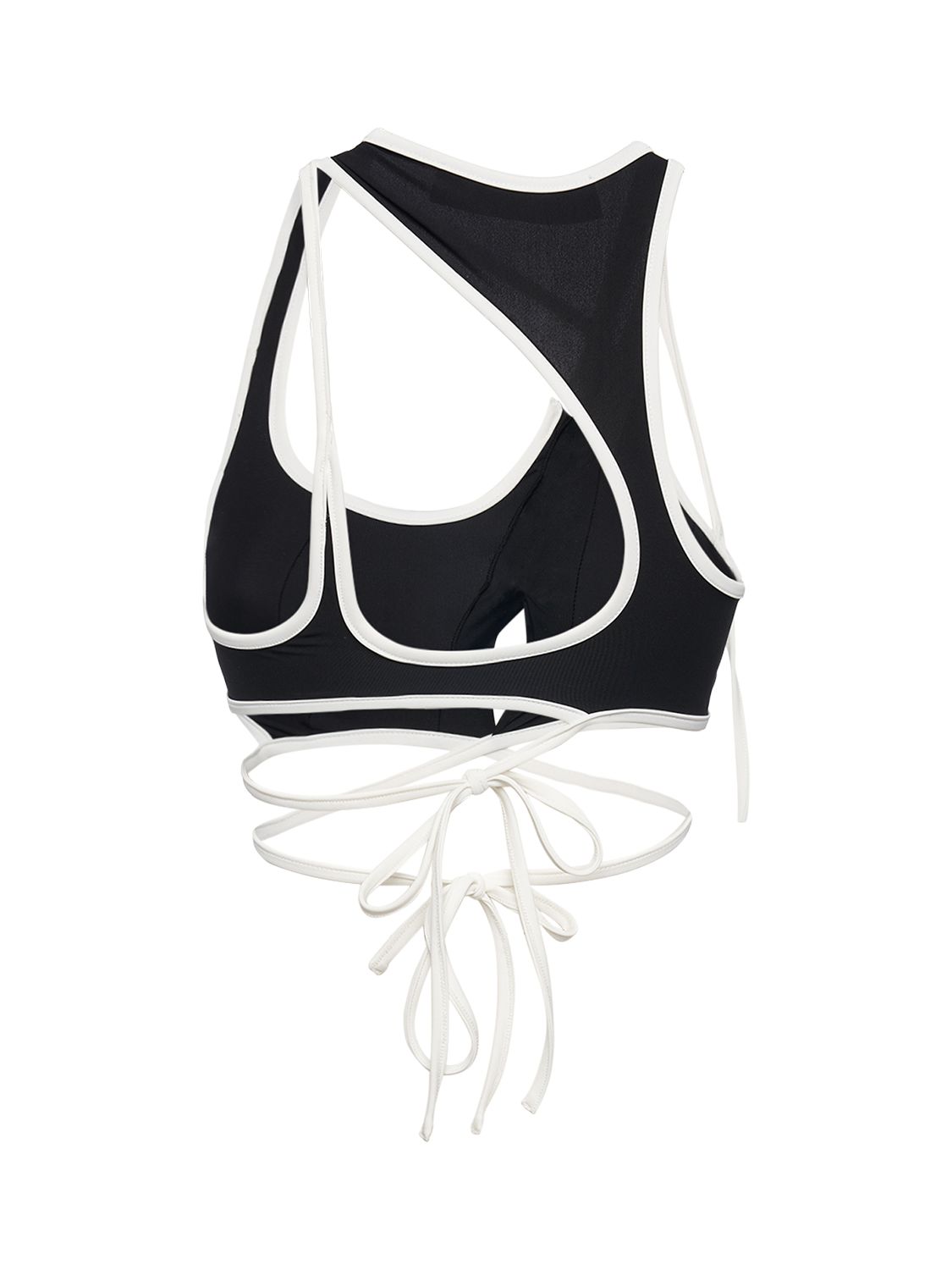 Ottolinger Black Button Laced Bikini In Black