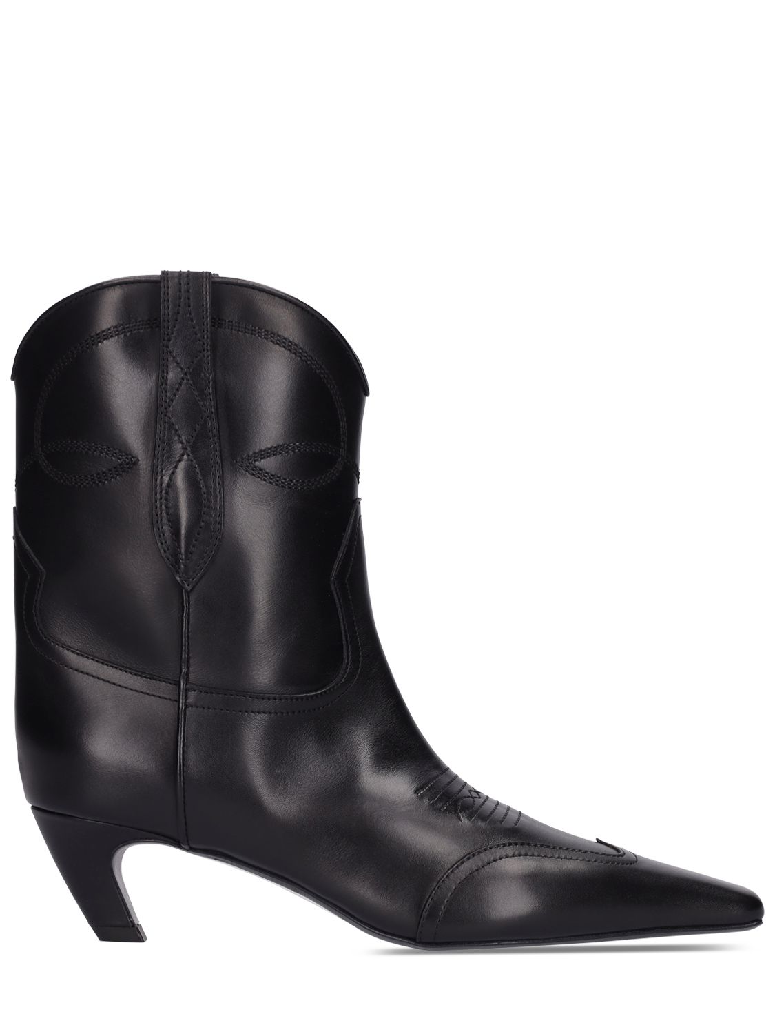50mm Dallas Leather Ankle Boots