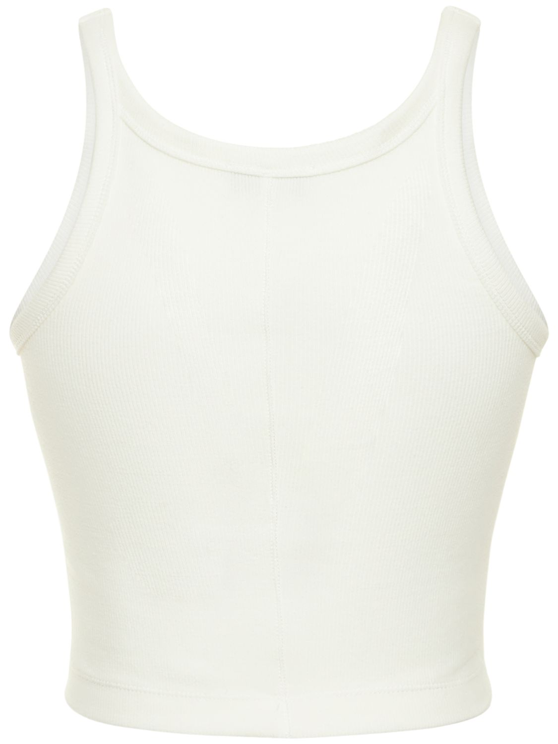 Shop Wardrobe.nyc Hb Ribbed Stretch Cotton Tank Top In White