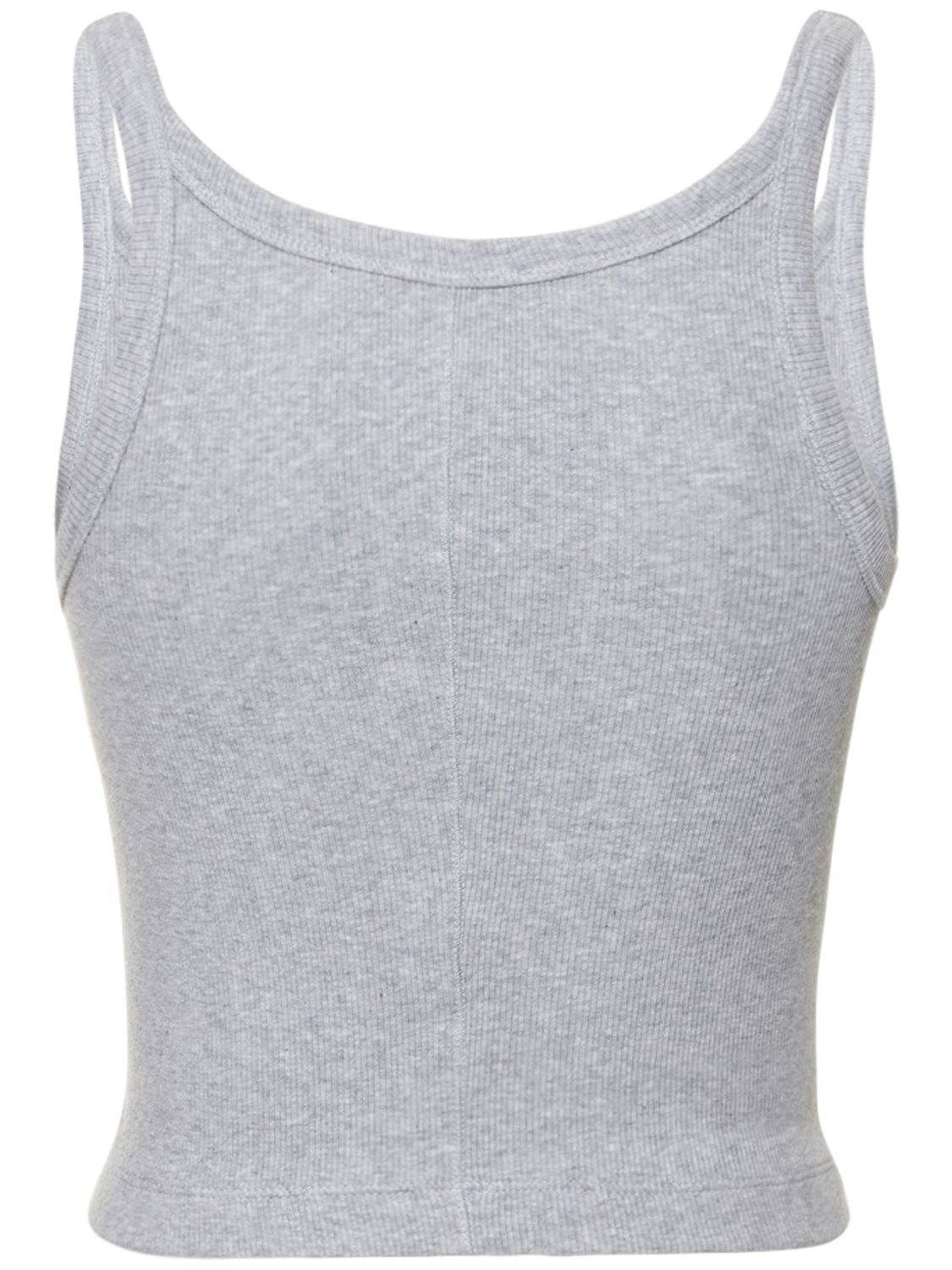 Shop Wardrobe.nyc Hb Ribbed Stretch Cotton Tank Top In Grey