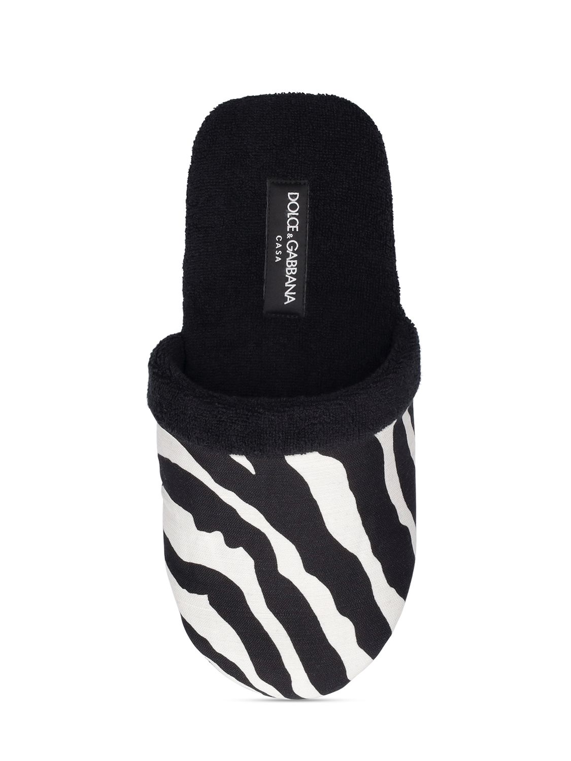 Dolce & Gabbana Zebra Slippers In Zebra