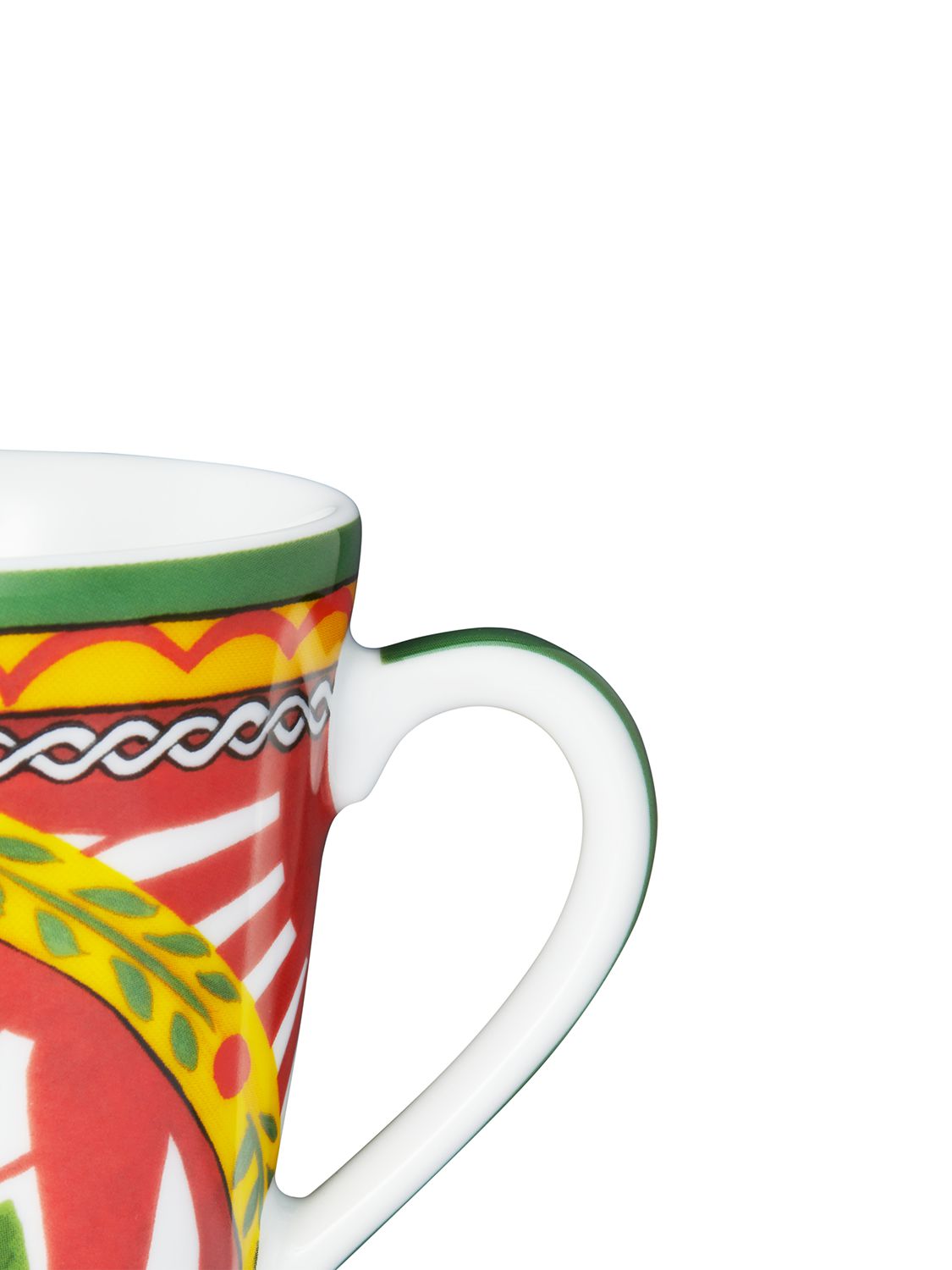 Dolce & Gabbana Carretto Siciliano Porcelain Mug In Multicolor