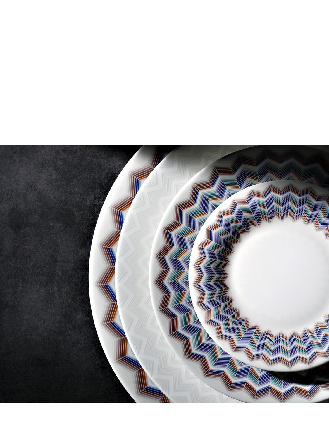 Missoni Zig Zag Jarris Set Of 6 Dessert Plates In Multicolor