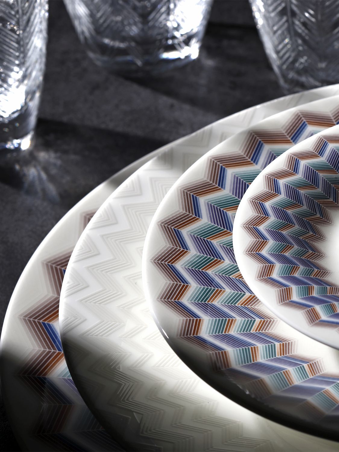 Missoni Zig Zag Jarris Set Of 6 Dessert Plates In Multicolor