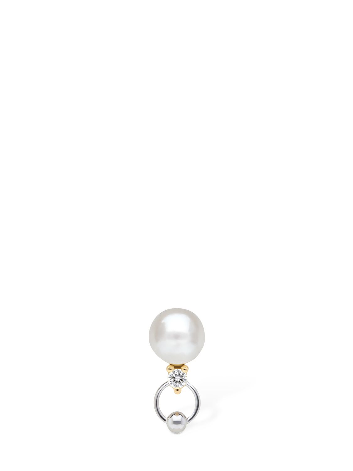 Two-in-one Pearl & Diamond Mono Earring