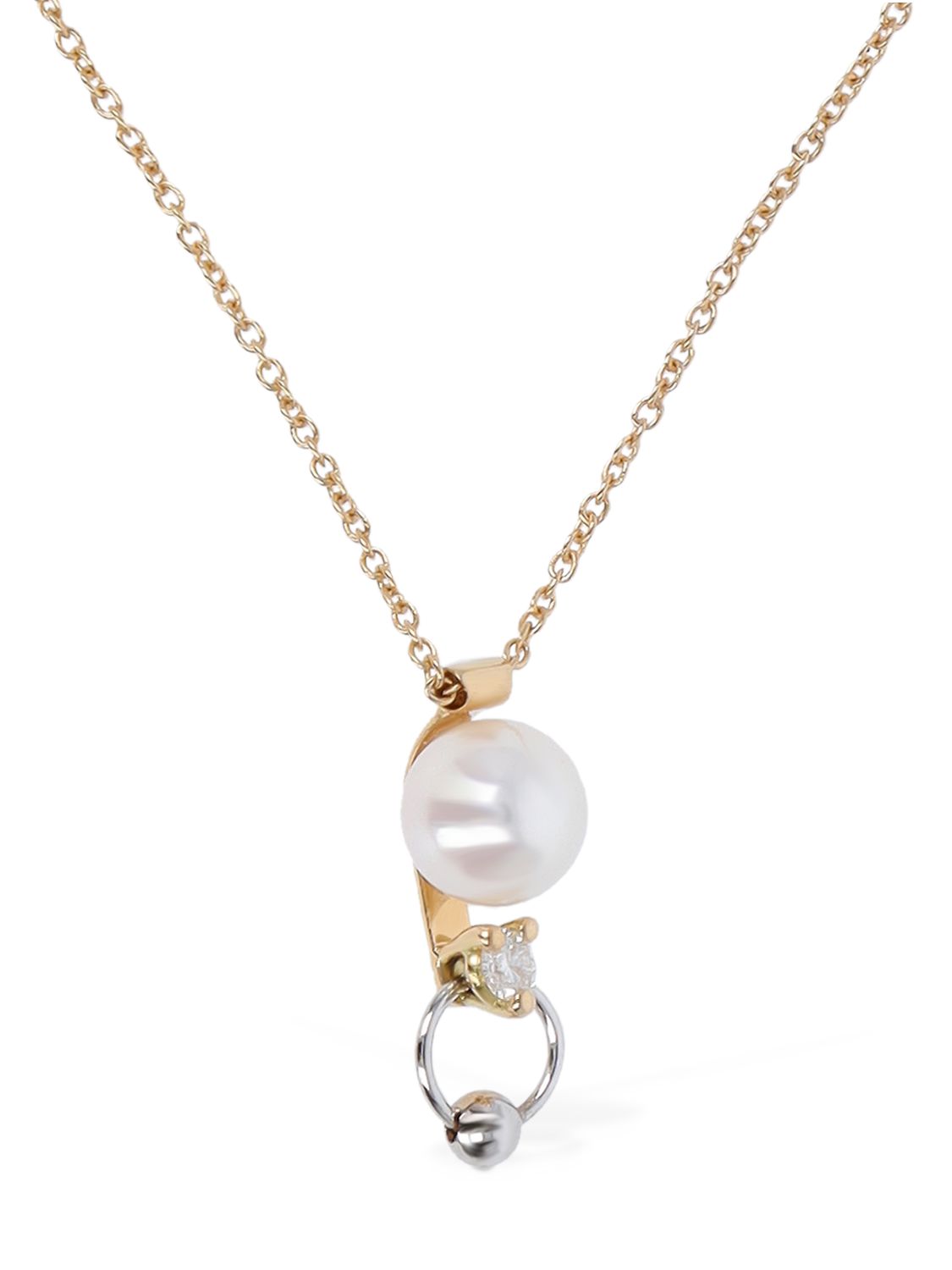 18kt Two-in-one Diamond 
Pearl Necklace