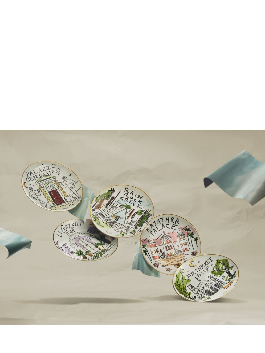 Ginori 1735 Rain Rock Creek Plate In White