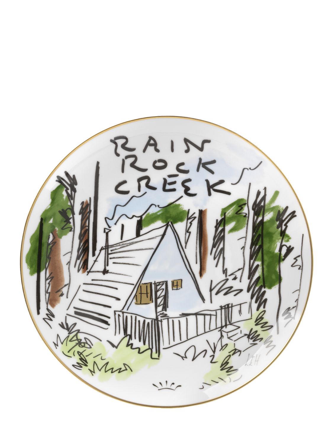 Ginori 1735 Rain Rock Creek Plate In White