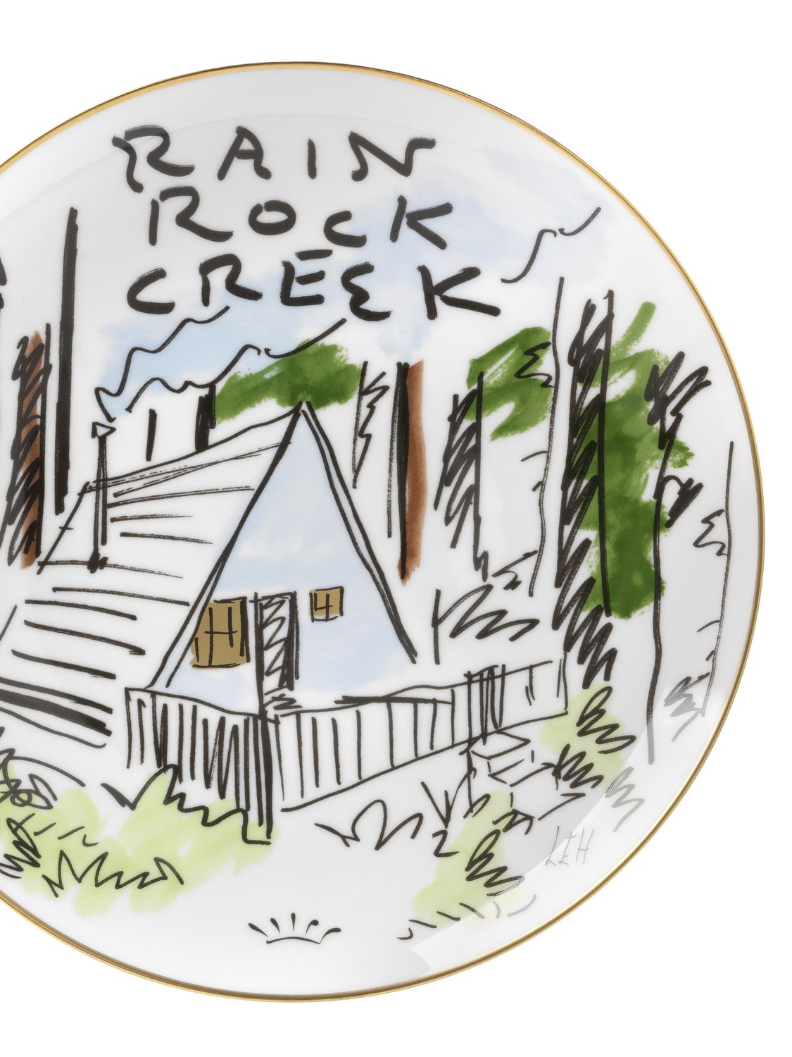 Ginori 1735 Rain Rock Creek Plate In White