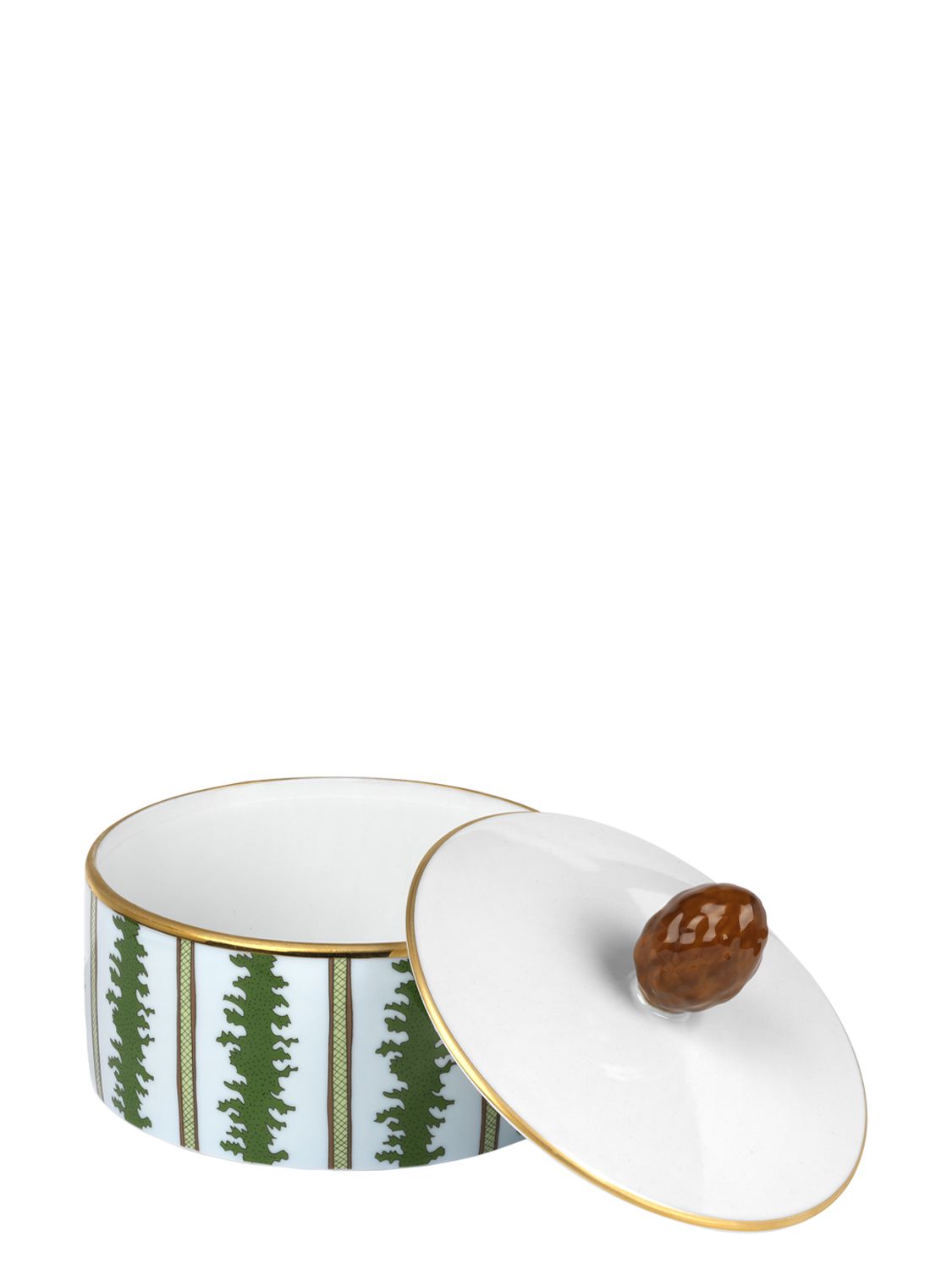Ginori 1735 Rain Rock Creek Large Porcelain Box In Blue